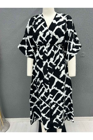 222737 TOPTAN DESENLİ ELBİSE