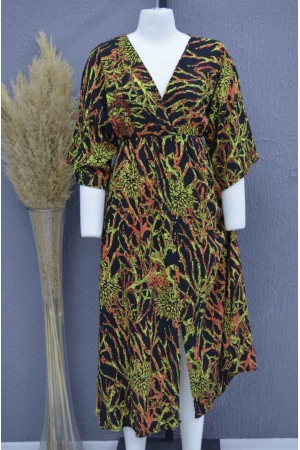 222738 TOPTAN DESENLİ ELBİSE