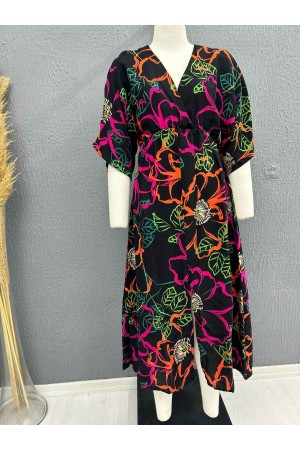 222740 TOPTAN DESENLİ ELBİSE