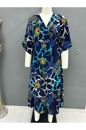 222742 TOPTAN DESENLİ ELBİSE