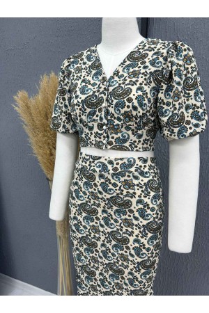 222768 TOPTAN DESENLİ ETEK TAKIM