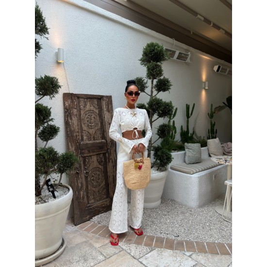 222777 TOPTAN EKRU PANTOLON TAKIM