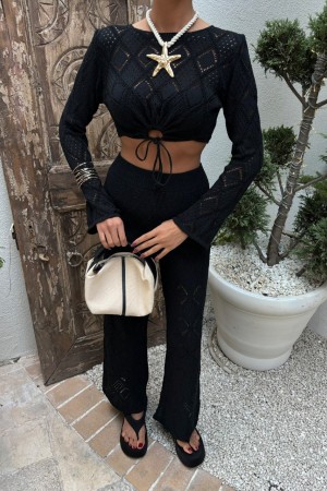 222778 TOPTAN SİYAH PANTOLON TAKIM