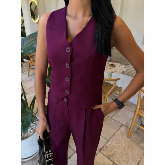 222780 damson Pants suit