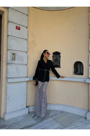 222789 TOPTAN GRİ ETEK