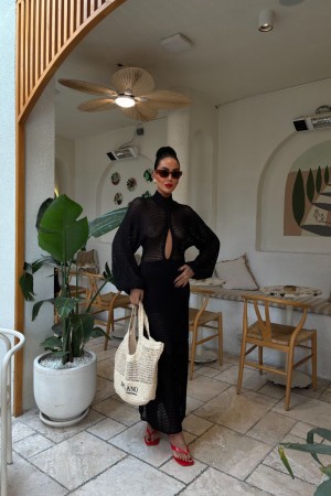 222791 TOPTAN SİYAH ELBİSE