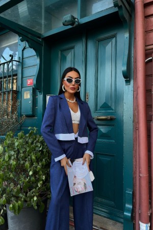 222799 TOPTAN MAVİ PANTOLON TAKIM