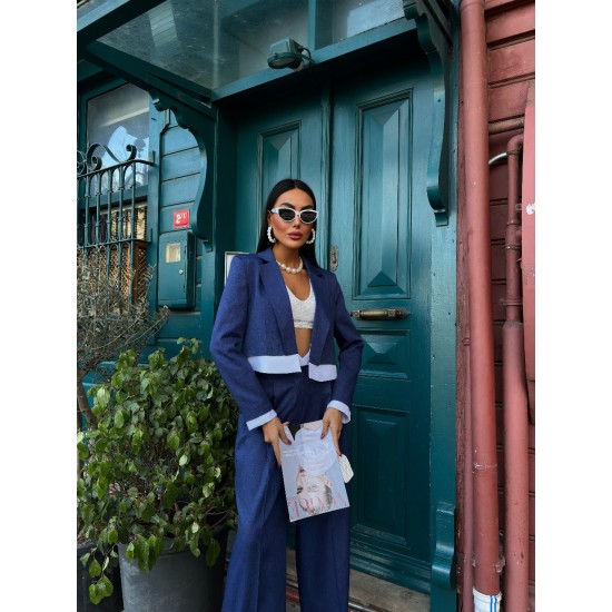 222799 TOPTAN MAVİ PANTOLON TAKIM