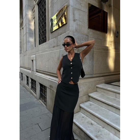 222811 TOPTAN SİYAH ETEK TAKIM