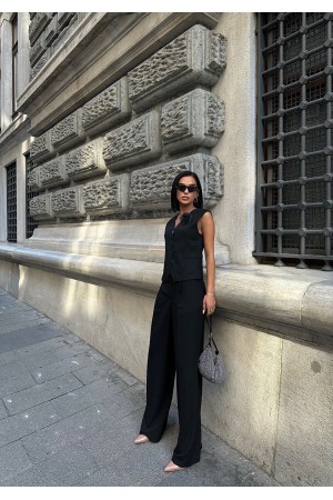 222832 TOPTAN SİYAH PANTOLON TAKIM