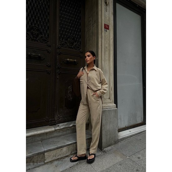 222836 TOPTAN BEJ PANTOLON TAKIM