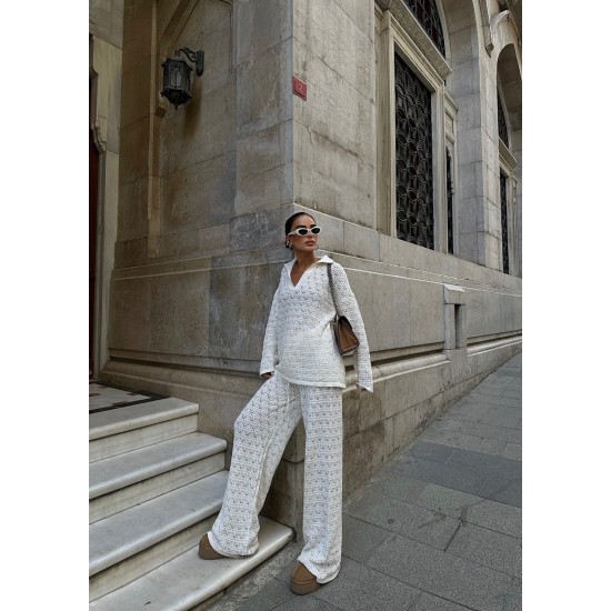 222840 TOPTAN BEYAZ PANTOLON TAKIM