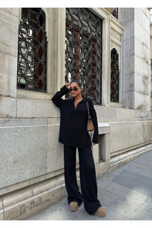 222841 TOPTAN SİYAH PANTOLON TAKIM