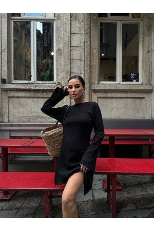 222845 TOPTAN SİYAH ELBİSE