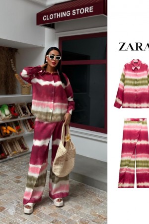 222853 burgundy Pants suit