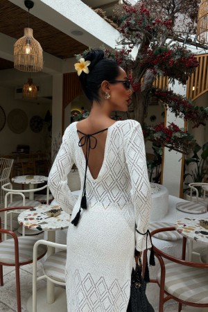 222857 TOPTAN BEYAZ ELBİSE