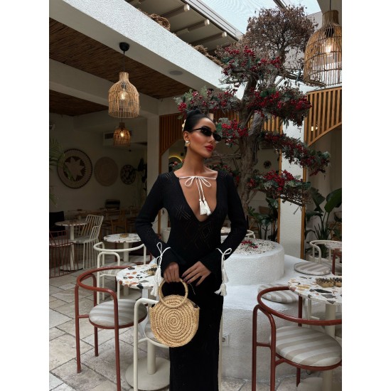 222858 TOPTAN SİYAH ELBİSE