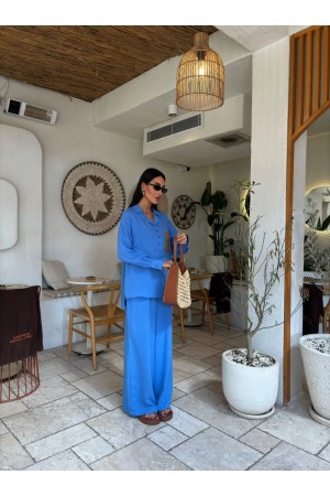 222861 TOPTAN MAVİ PANTOLON TAKIM