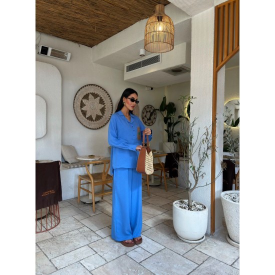 222861 blue Pants suit