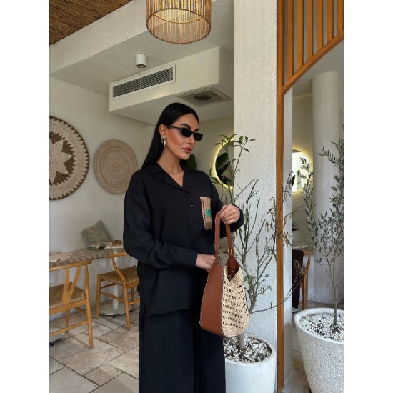 222862 black Pants suit