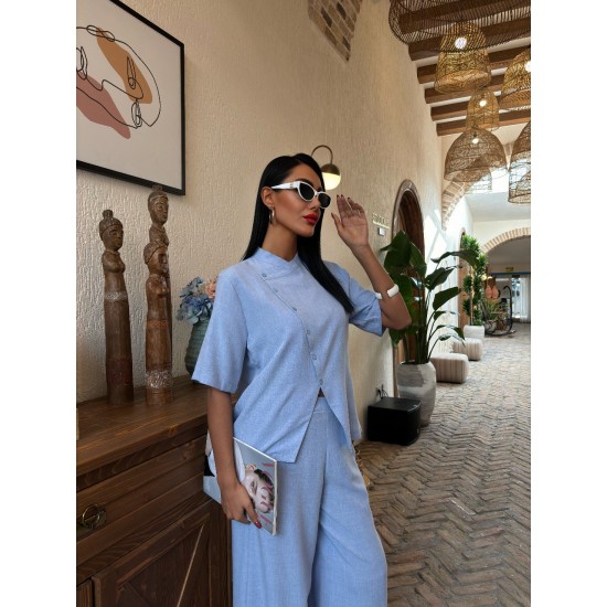 222868 bebe blue Pants suit