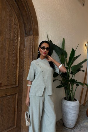 222869 Grey Pants suit