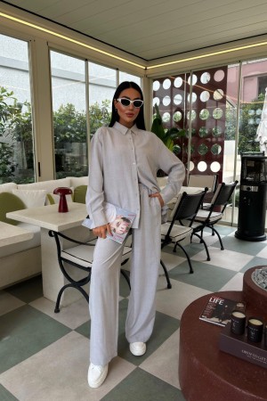222877 Grey Pants suit