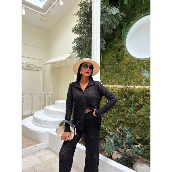 222886 black Pants suit