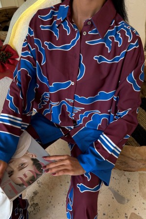 222898 patterned Pants suit