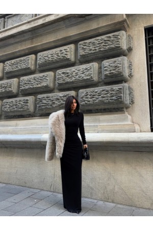 222916 TOPTAN SİYAH ELBİSE