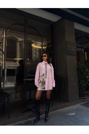 222925 TOPTAN PEMBE GÖMLEK