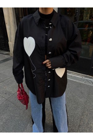 222928 TOPTAN SİYAH GÖMLEK