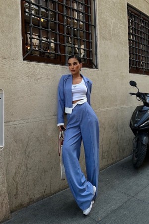 222930 TOPTAN MAVİ PANTOLON TAKIM