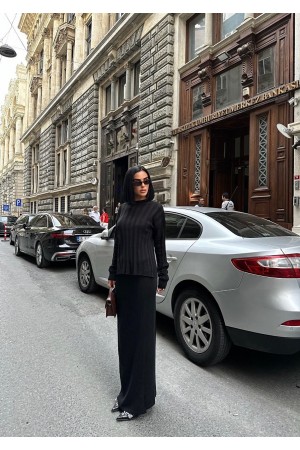 222939 TOPTAN SİYAH ETEK TAKIM