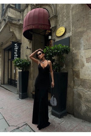 222941 TOPTAN SİYAH ELBİSE