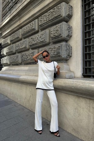 222942 TOPTAN BEYAZ PANTOLON TAKIM