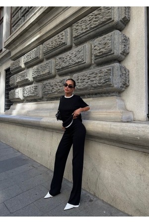 222943 TOPTAN SİYAH PANTOLON TAKIM