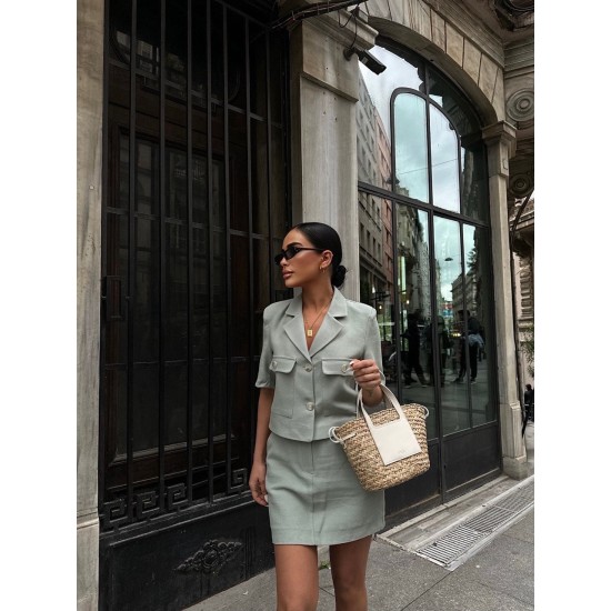 222947 TOPTAN SU YEŞİL ETEK TAKIM