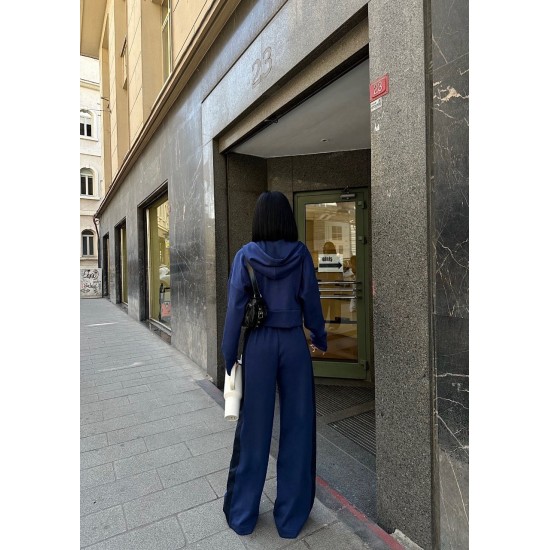 222958 Navy blue Track suitcase