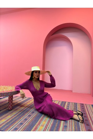 222963 TOPTAN FUŞYA ELBİSE