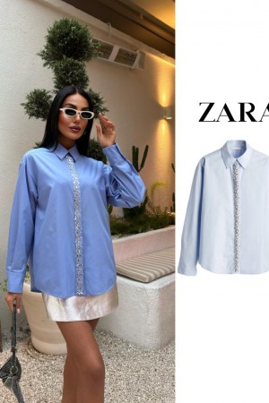 222973 bebe blue BLOUSE