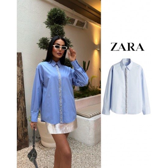 222973 bebe blue BLOUSE