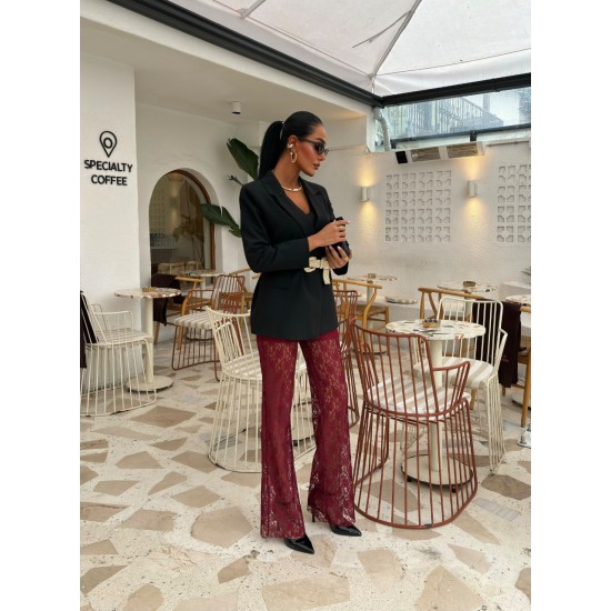 222989 TOPTAN BORDO PANTOLON