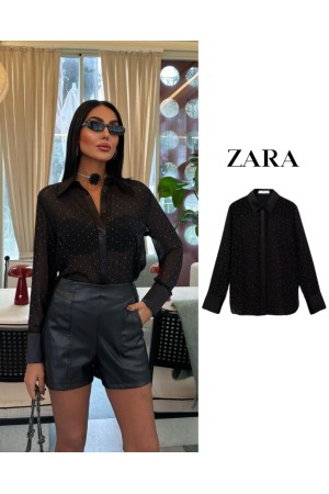 222996 TOPTAN SİYAH GÖMLEK