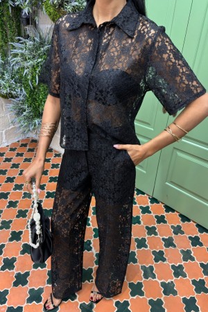 223003 TOPTAN SİYAH PANTOLON TAKIM