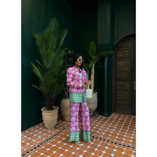 223004 TOPTAN DESENLİ PANTOLON TAKIM