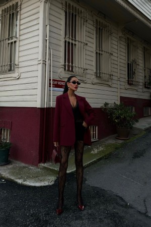 223007 burgundy JACKET