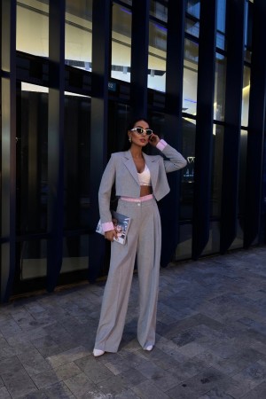 223012 TOPTAN GRİ PANTOLON TAKIM