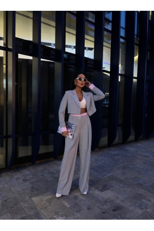 223012 TOPTAN GRİ PANTOLON TAKIM