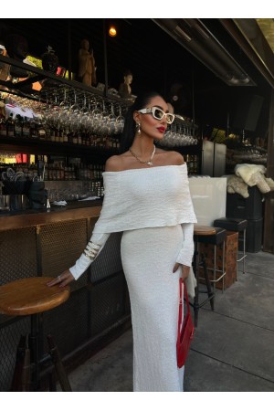 223016 TOPTAN BEYAZ ELBİSE